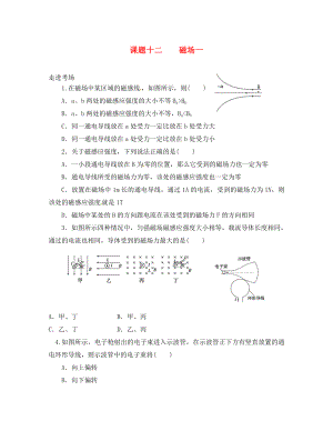 2020高考物理暑期輔導班 課題十二 磁場一練習（無答案）（通用）