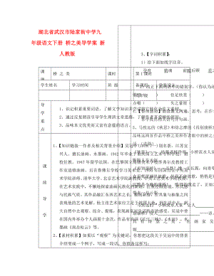 湖北省武漢市陸家街中學(xué)九年級語文下冊 橋之美導(dǎo)學(xué)案（無答案） 新人教版