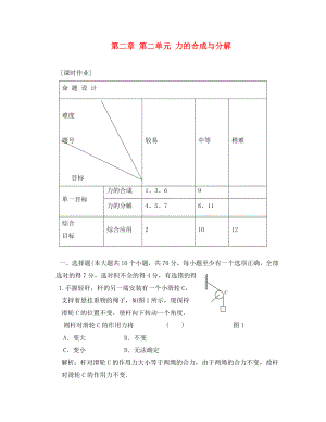 2020屆高三物理練習(xí) 力的合成與分解 新人教版