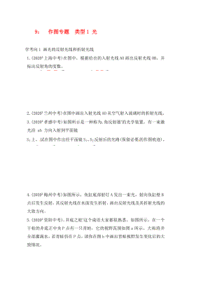 山東省高青縣2020屆中考物理 專題復(fù)習(xí)9 作圖專題（無(wú)答案）