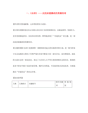 重慶市2020年中考語文總復(fù)習(xí) 第一部分 語文知識及運(yùn)用 專題六 名著閱讀《水滸》