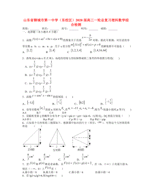 山東省聊城市2020屆高三數(shù)學(xué) 一輪復(fù)習(xí) 綜合檢測(cè)試題 理 （無(wú)答案） 新人教A版