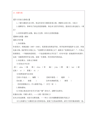 福建省廈門市內(nèi)厝中學(xué)八年級(jí)語(yǔ)文下冊(cè)《14 大雁歸來(lái)》教學(xué)案 新人教版