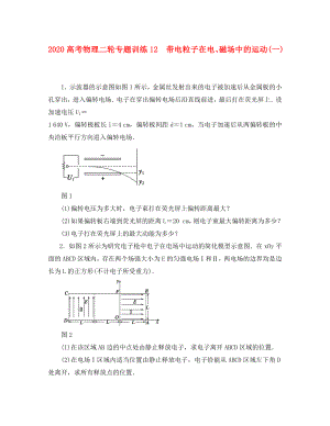 2020高考物理二輪 專題訓(xùn)練12 帶電粒子在電、磁場(chǎng)中的運(yùn)動(dòng)(一)