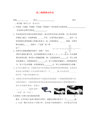 江蘇省儀征市第三中學(xué)八年級(jí)物理周末作業(yè)十一 （無(wú)答案）（通用）