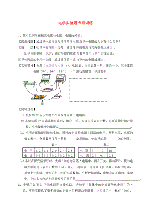 山東省聊城市2020中考物理 電學實驗題專項訓練（無答案）