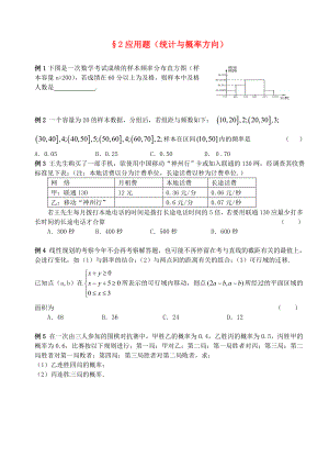 江蘇南化一中高三數(shù)學(xué)二輪復(fù)習(xí) 2 應(yīng)用題學(xué)案