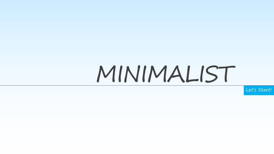 時尚歐美商務工作匯報模板之Minimalist Showcase (Blue)課件_第1頁