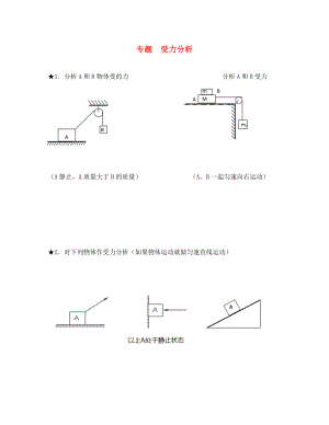 吉林省长春市高中物理 专题 受力分析练习（无答案）新人教版必修1（通用）