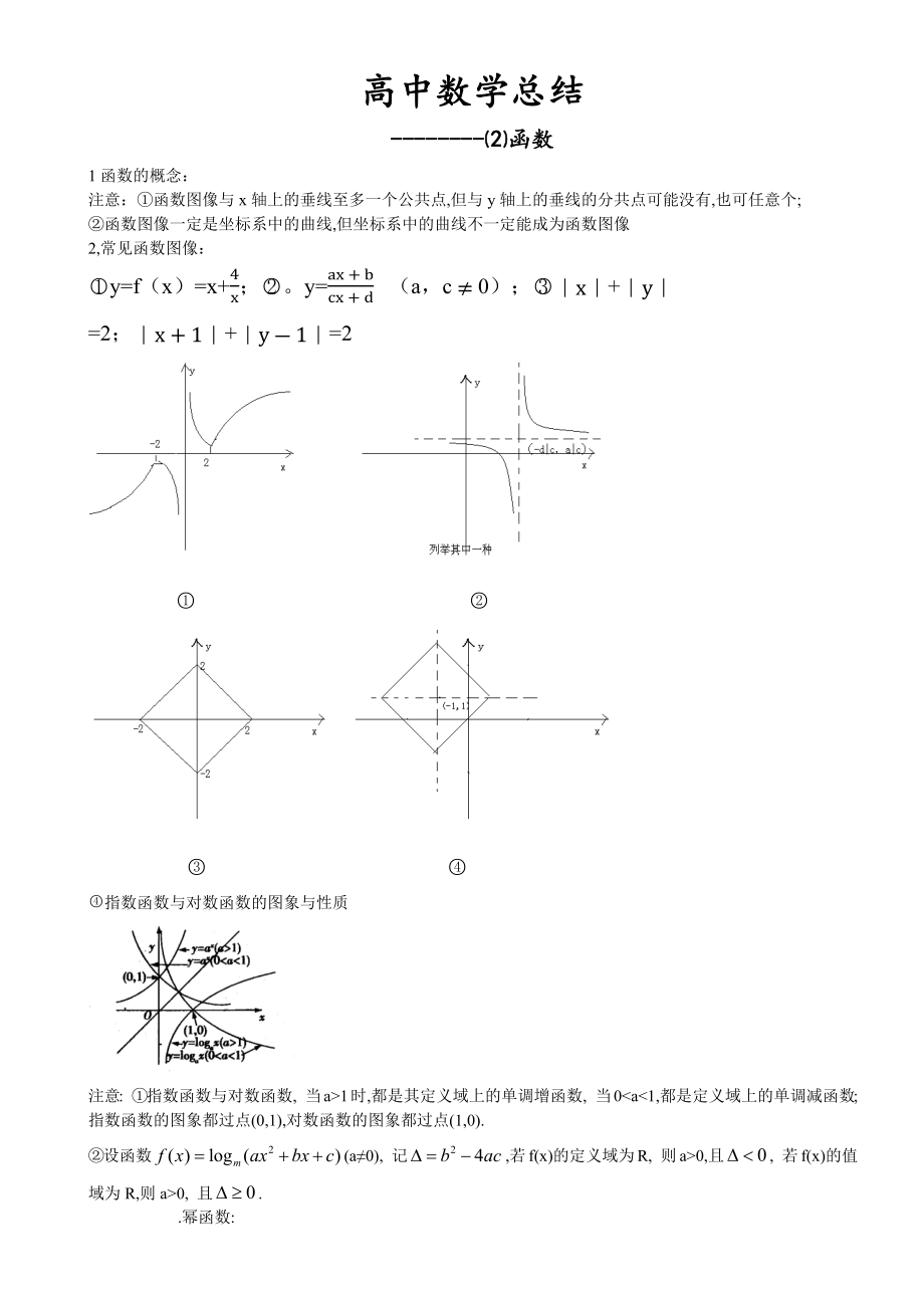 高中数学笔记-2-函数_第1页
