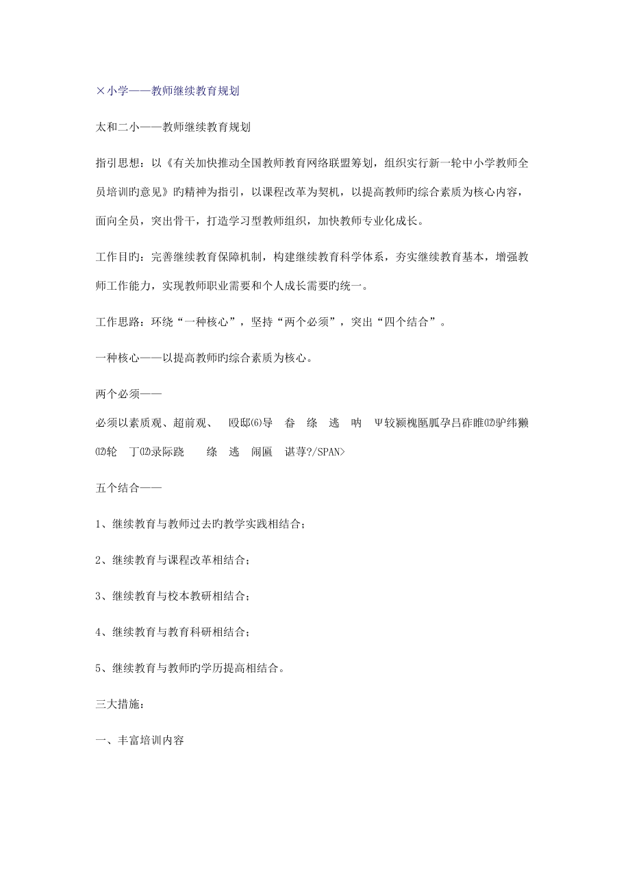 2022教师继续教育规划_第1页