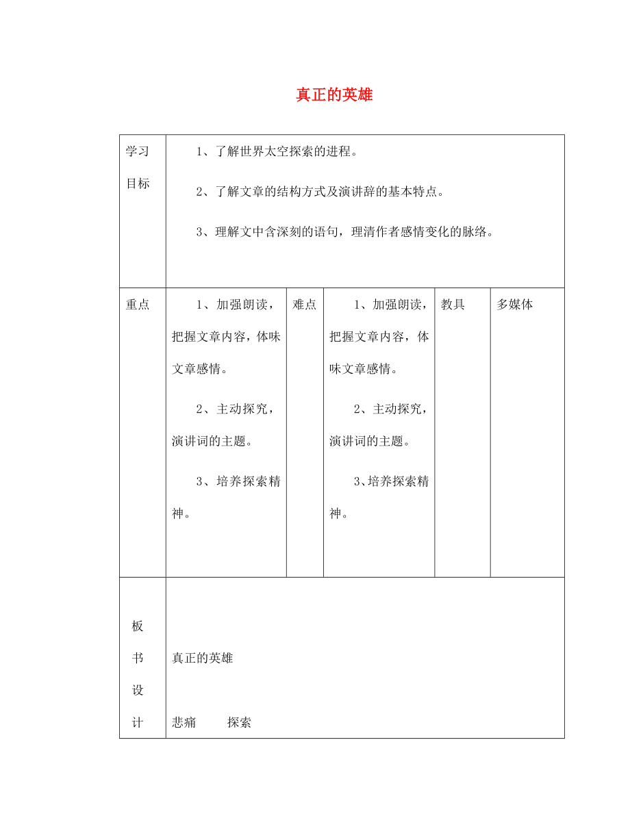 山東省臨沂市蒙陰縣第四中學(xué)七年級(jí)語文下冊(cè) 第24課《真正的英雄》導(dǎo)學(xué)案（無答案） 新人教版_第1頁