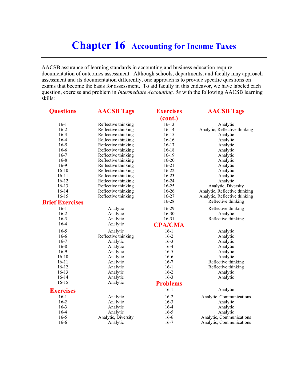 Intermediate accounting answer chap016_第1页