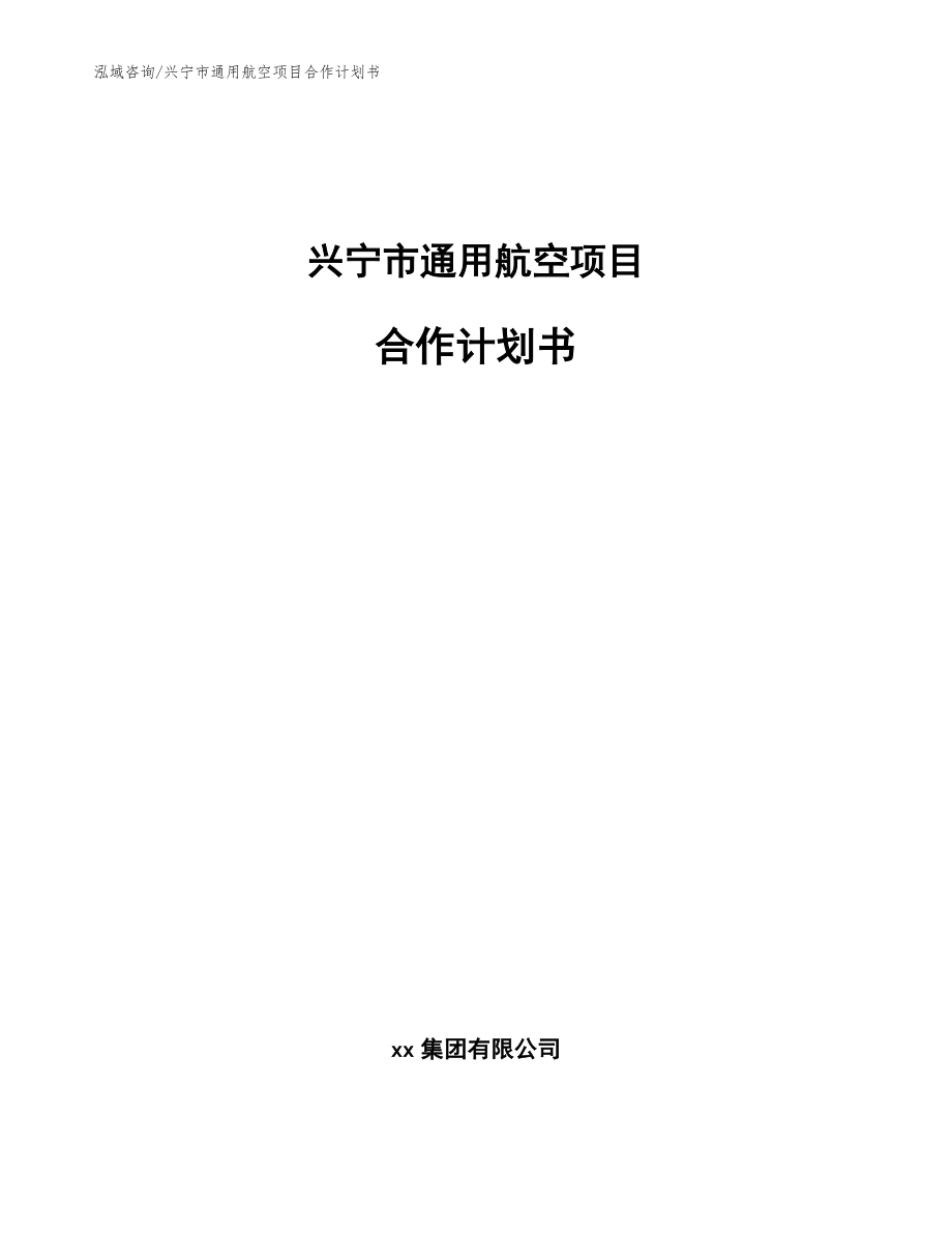 兴宁市通用航空项目合作计划书_第1页