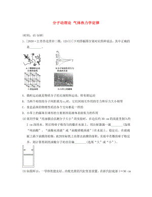 江蘇省2020年高考物理復習 沖刺卷十三 分子動理論 氣體 熱力學定律（無答案）