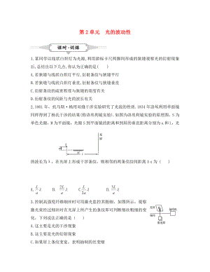 湖北省2020屆高考物理一輪復(fù)習(xí) 13 第2單元 光的波動(dòng)性試題