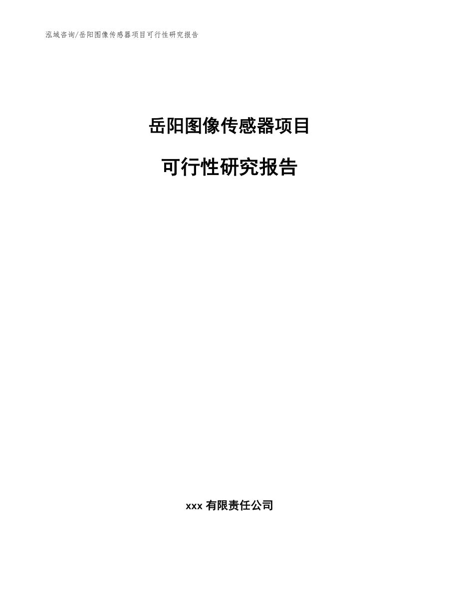 岳阳图像传感器项目可行性研究报告范文参考_第1页