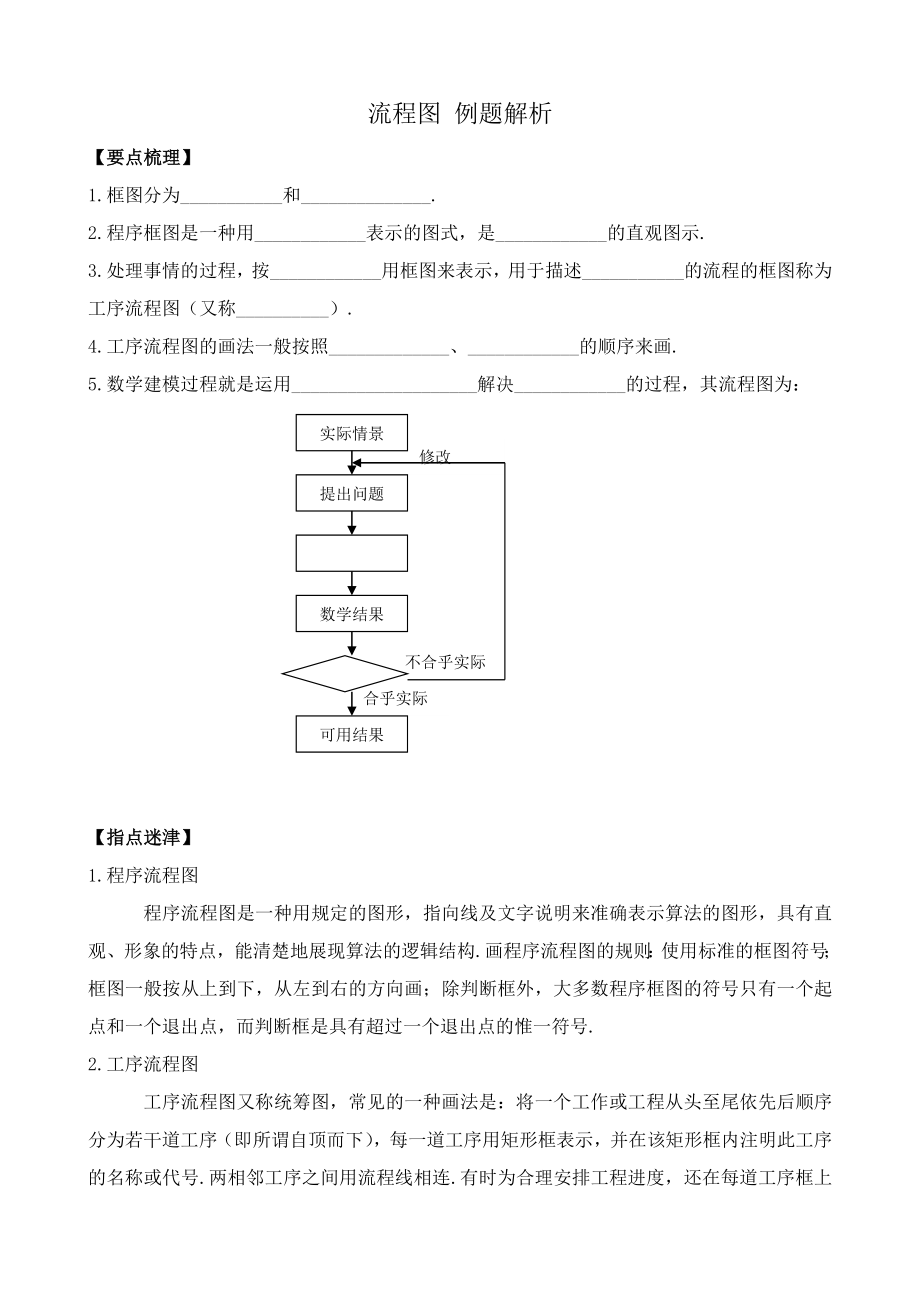 高中數(shù)學(xué)流程圖 例題解析_第1頁(yè)