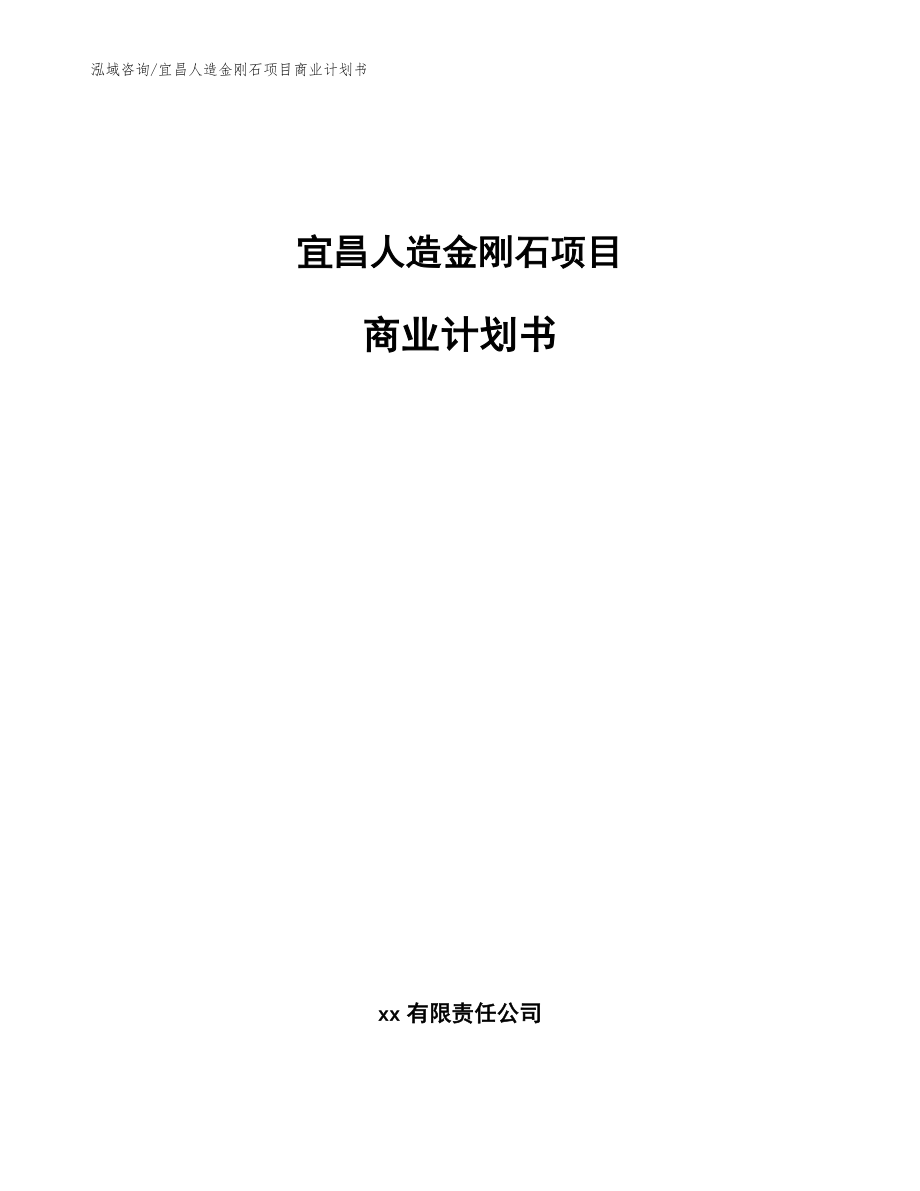 宜昌人造金刚石项目商业计划书_第1页