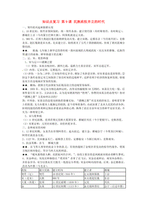 山東省日照市東港實驗學(xué)校七年級歷史下冊 知識點復(fù)習(xí) 第9課 民族政權(quán)并立的時代 新人教版