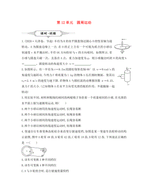 湖北省2020屆高考物理一輪復(fù)習(xí) 12《圓周運(yùn)動(dòng)》試題