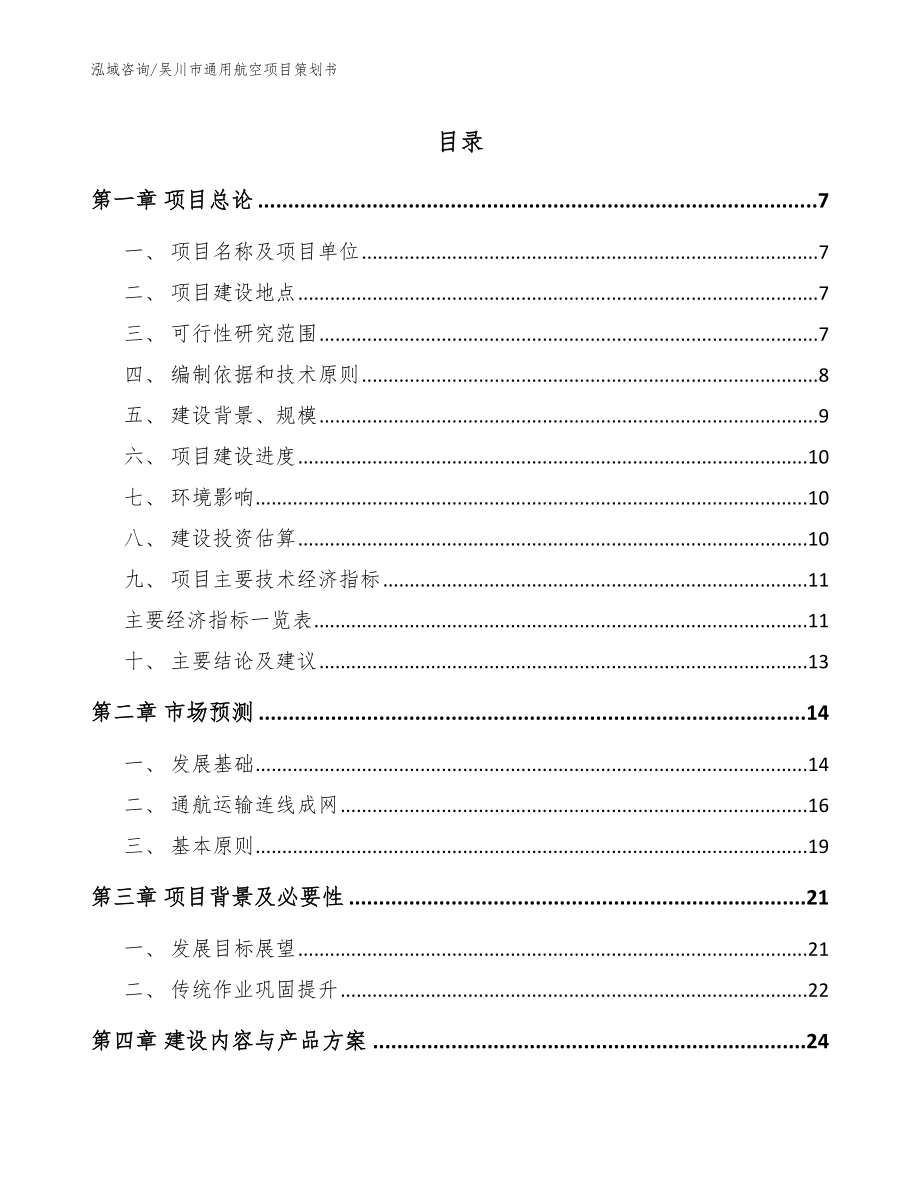 吴川市通用航空项目策划书_第1页
