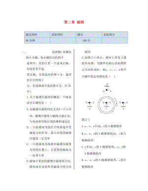 湖南省醴陵市青云學(xué)校高中物理 第二章 磁場同步檢測 新人教版選修1-1（通用）