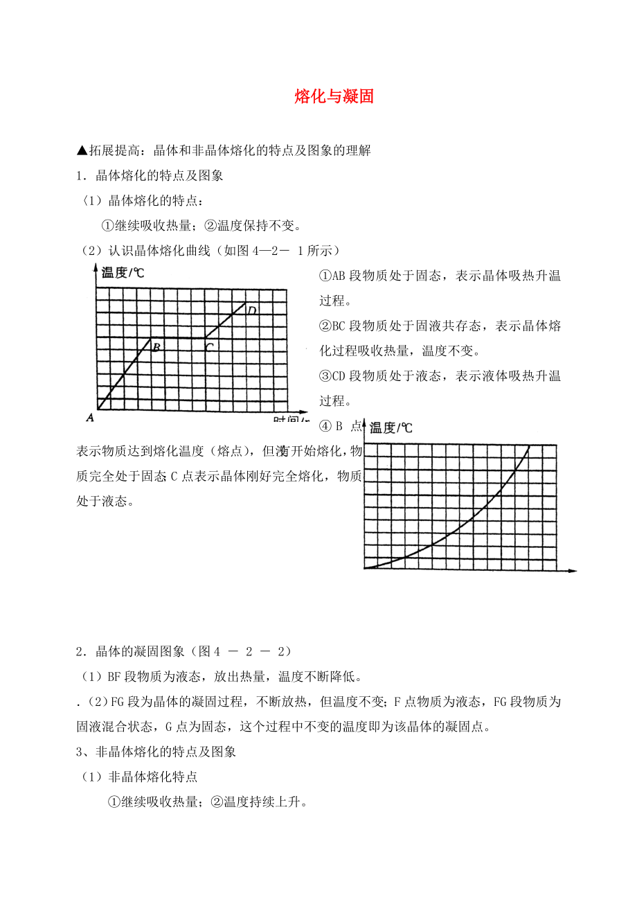 （貴陽專版）2020年秋九年級物理全冊 第12章 溫度與物態(tài)變化 第2節(jié) 熔化與凝固典型例題（無答案）（新版）滬科版_第1頁