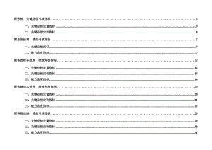 企業(yè)財務部門及其各崗位kpi績效指標