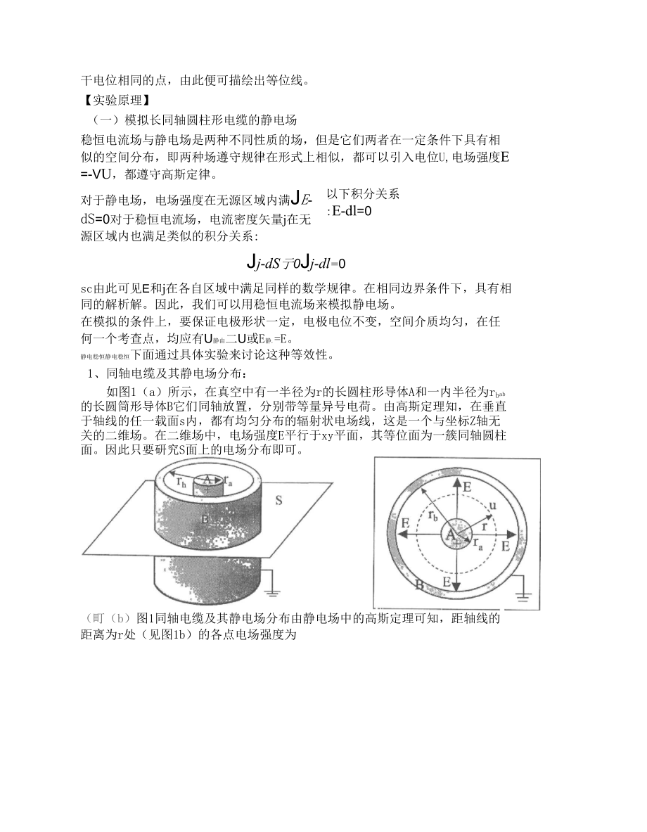 模拟法测绘静电场实验图片