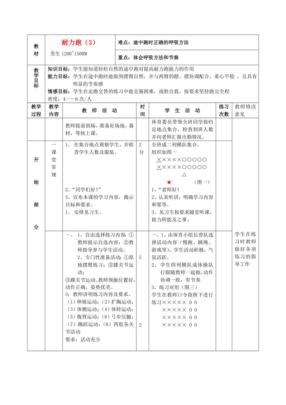 七年級體育與健康 耐力跑3教案_第1頁