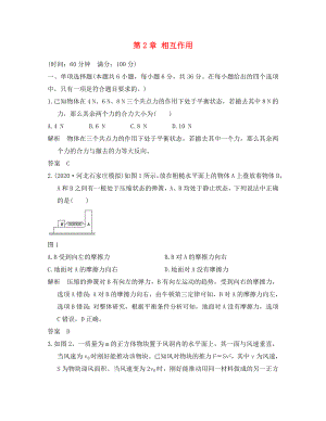 （全國I卷）2020年高考物理一輪復習 第2章 相互作用章末質(zhì)量檢測