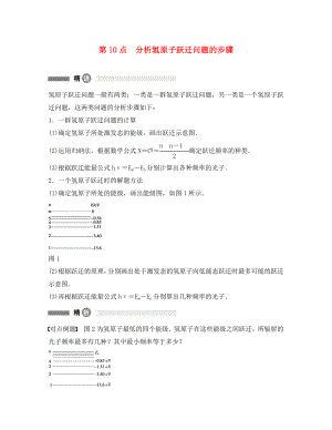 高中物理 模塊要點回眸 第10點 分析氫原子躍遷問題的步驟素材 滬科版選修3-5（通用）