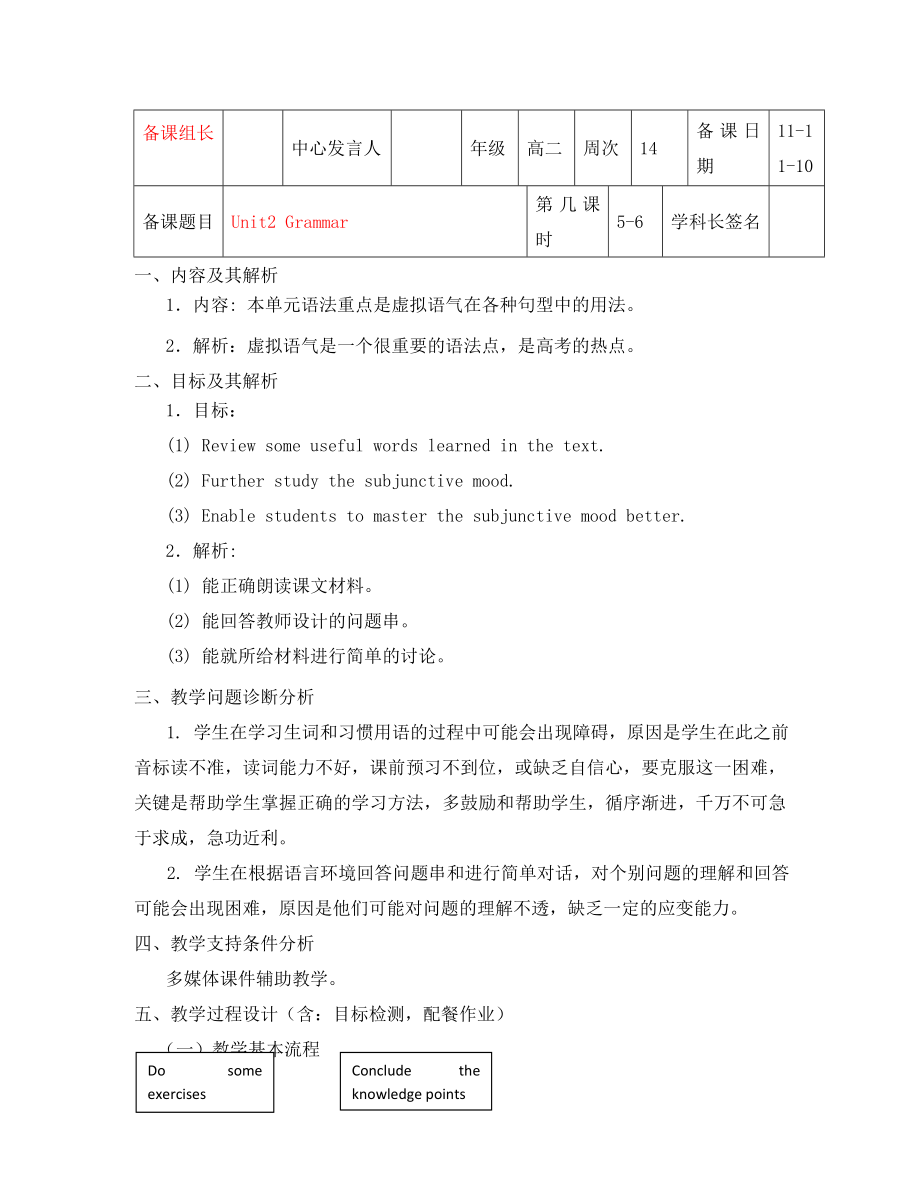 云南省高中英語 Unit2 Poems-Grammar學案 新人教版選修6_第1頁