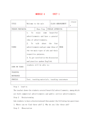 江蘇省徐州市王杰中學高中英語 Book4 Unit1 Welcome to the unit教案 牛津譯林版必修4