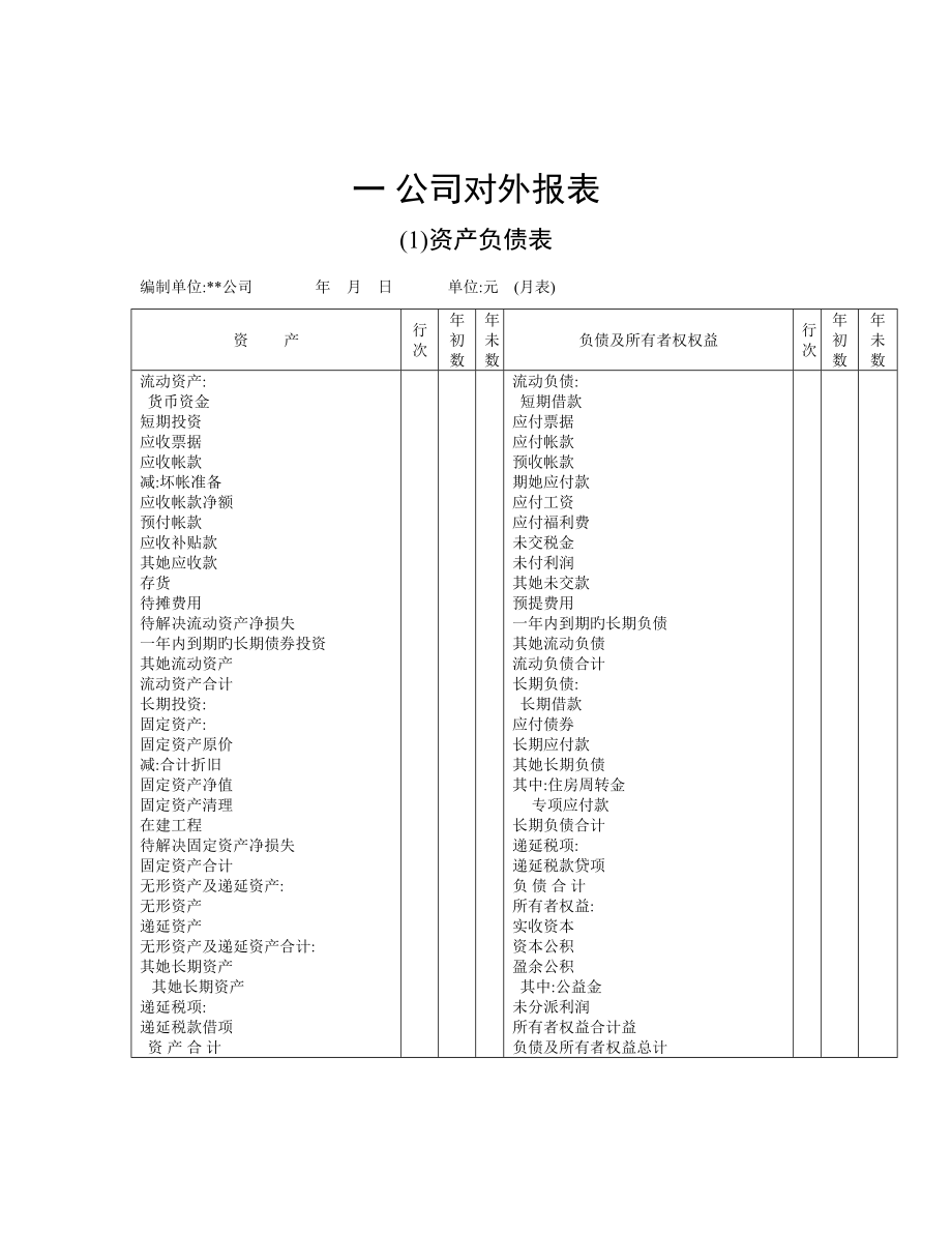 企业对外报表_第1页