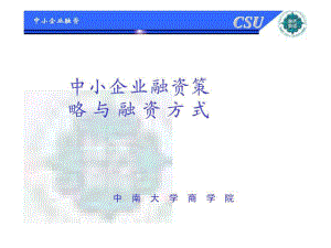 中小企業(yè)融資策略與融資方式.ppt