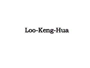 Loo-Keng-Hua