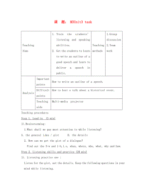 江蘇省江陰市成化高級(jí)中學(xué)高中英語(yǔ) Unit3 task教案 牛津譯林版必修3