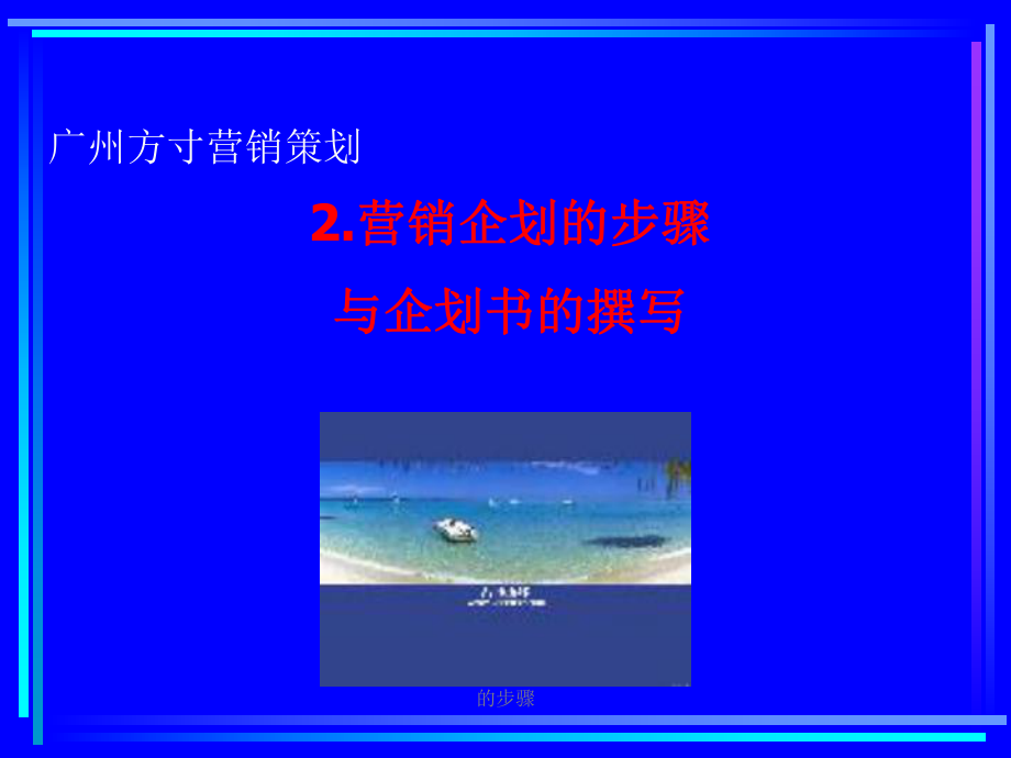 国际着名策划公司教程02营销企划的步骤课件_第1页