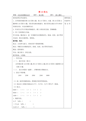 2020年春二年級(jí)數(shù)學(xué)下冊(cè) 第10單元 總復(fù)習(xí) 第5課時(shí) 萬(wàn)以內(nèi)的數(shù)的認(rèn)識(shí)導(dǎo)學(xué)案（無(wú)答案） 新人教版