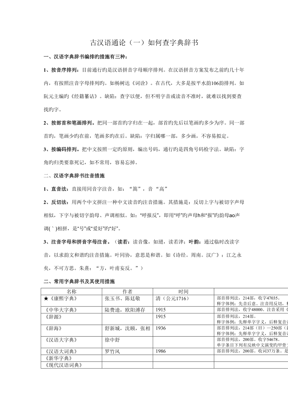 2022文学院考研王力版古代汉语考研笔记个人整理_第1页