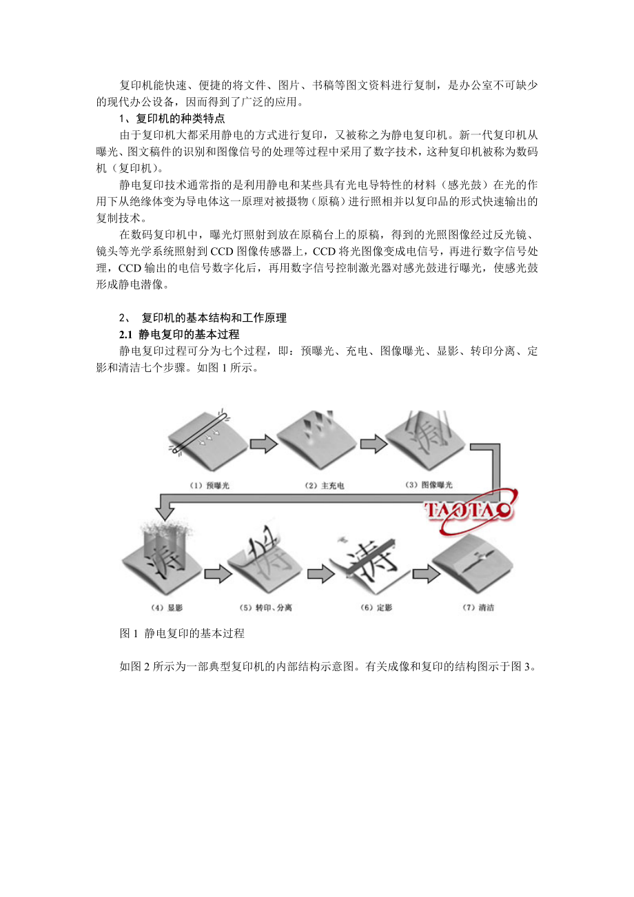 复印机的基本结构和工作原理_第1页