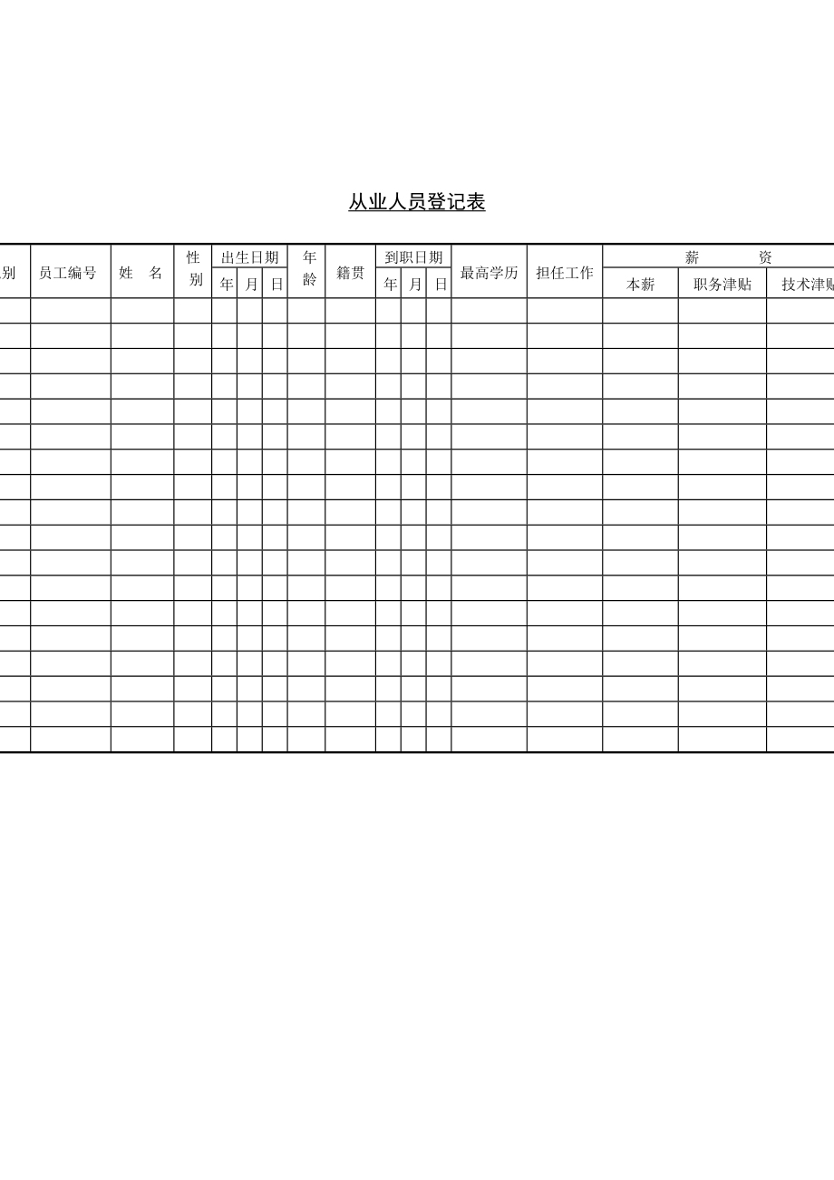 公司从业人员登记表_第1页