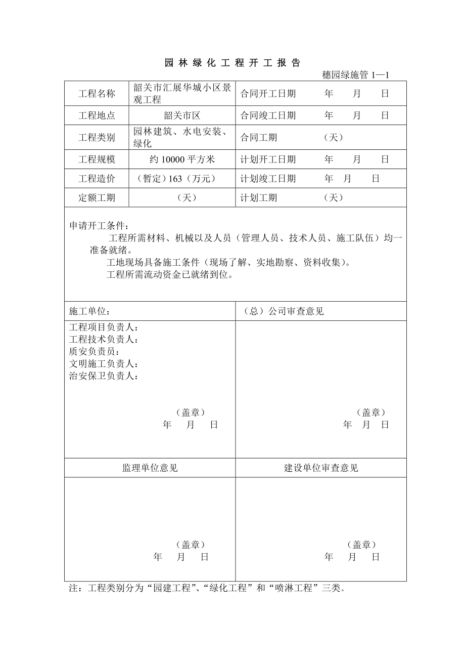 小區(qū)景觀工程園林綠化資料表格_第1頁