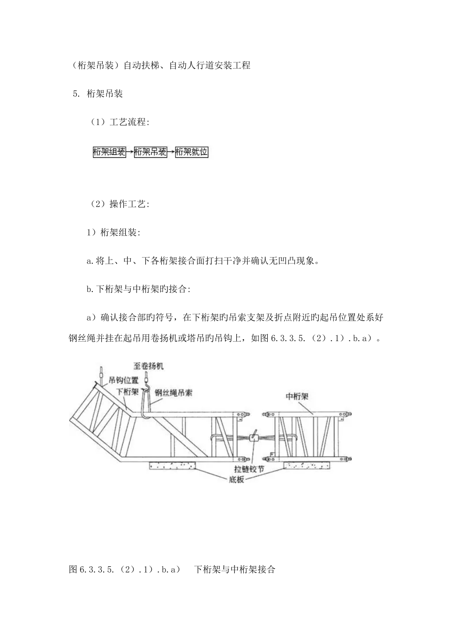 桁架吊装自动扶梯自动人行道安装关键工程_第1页