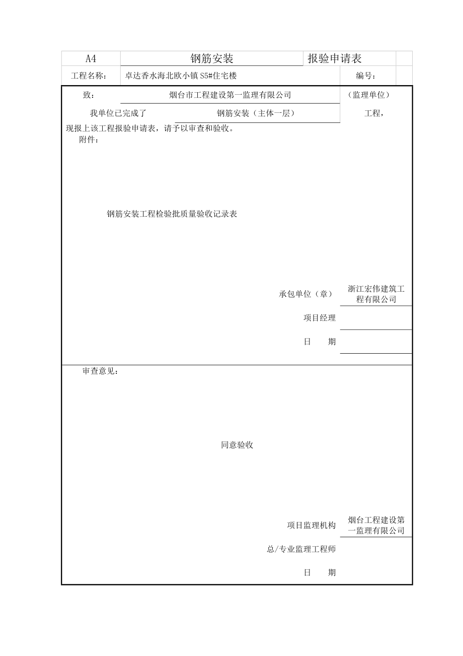 魯JJ-126鋼筋安裝工程檢驗批質量驗收記錄表_第1頁