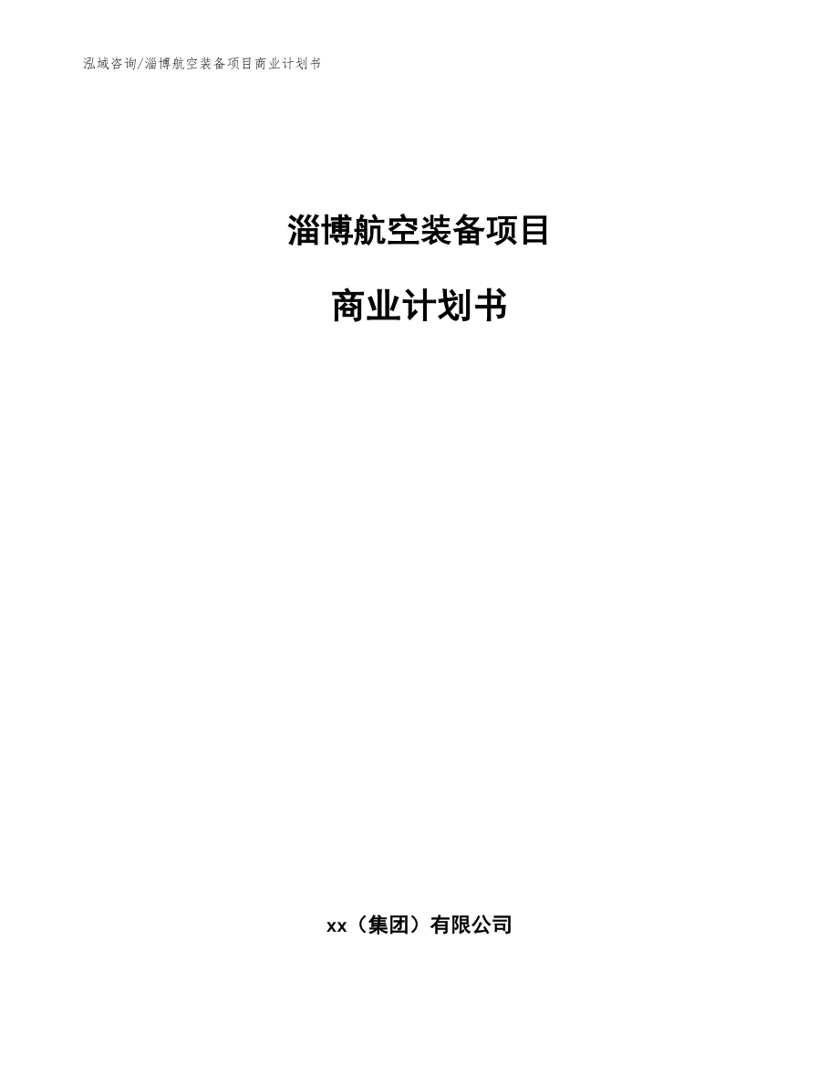 淄博航空装备项目商业计划书（范文模板）_第1页