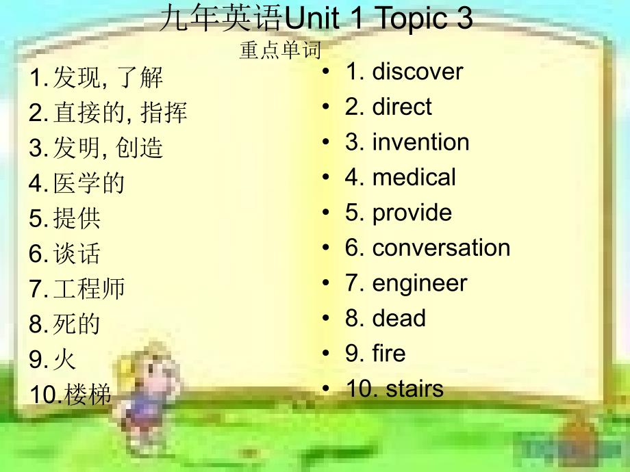 九年英语上Unit1Topic3复习课件_第1页
