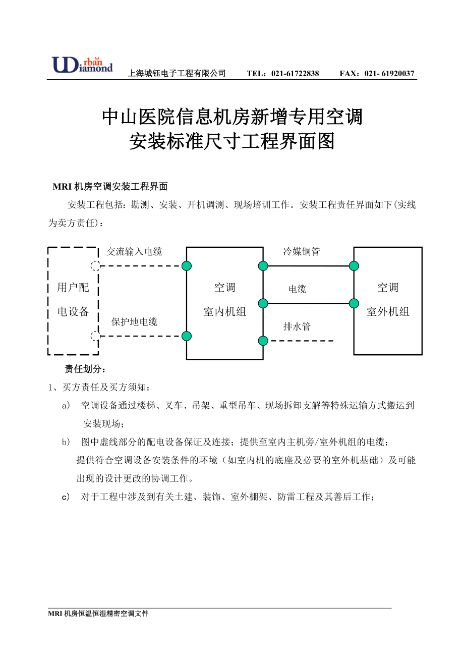 MRI精密空调安装标准尺寸工程界面图_第1页